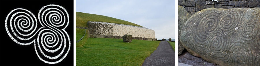 Tri-Spiral in Newgrange Ireland